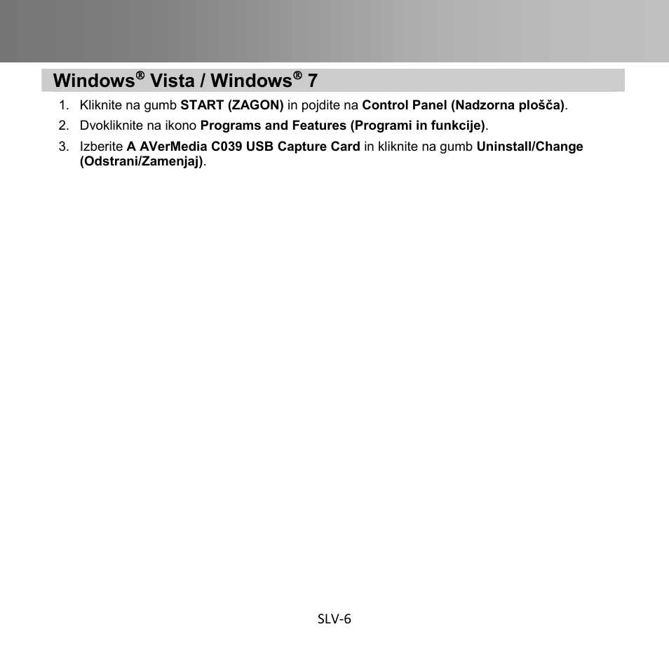 Windows, Vista / windows | AverMedia C039 User Manual | Page 28 / 72
