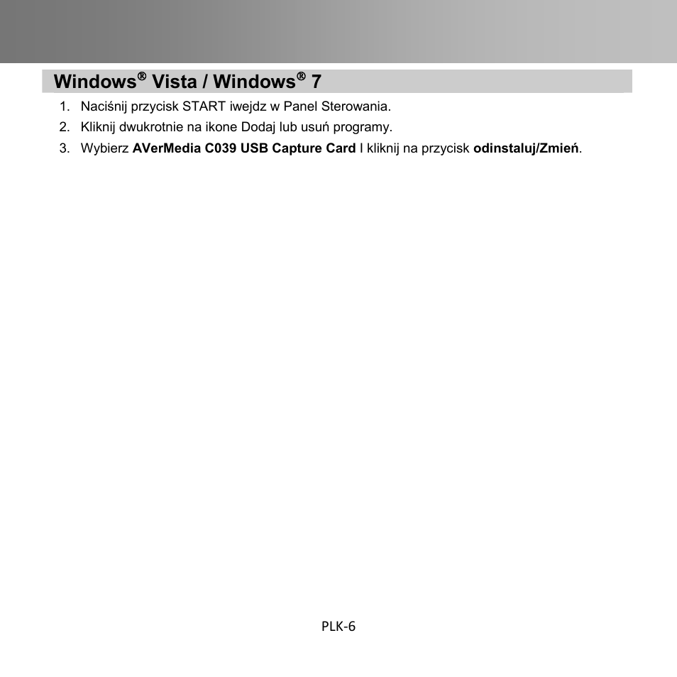Windows, Vista / windows | AverMedia C039 User Manual | Page 34 / 72