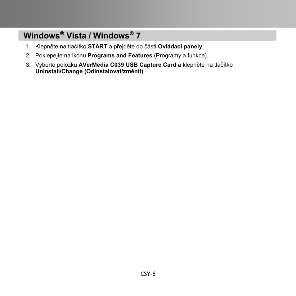 Windows, Vista / windows | AverMedia C039 User Manual | Page 40 / 72