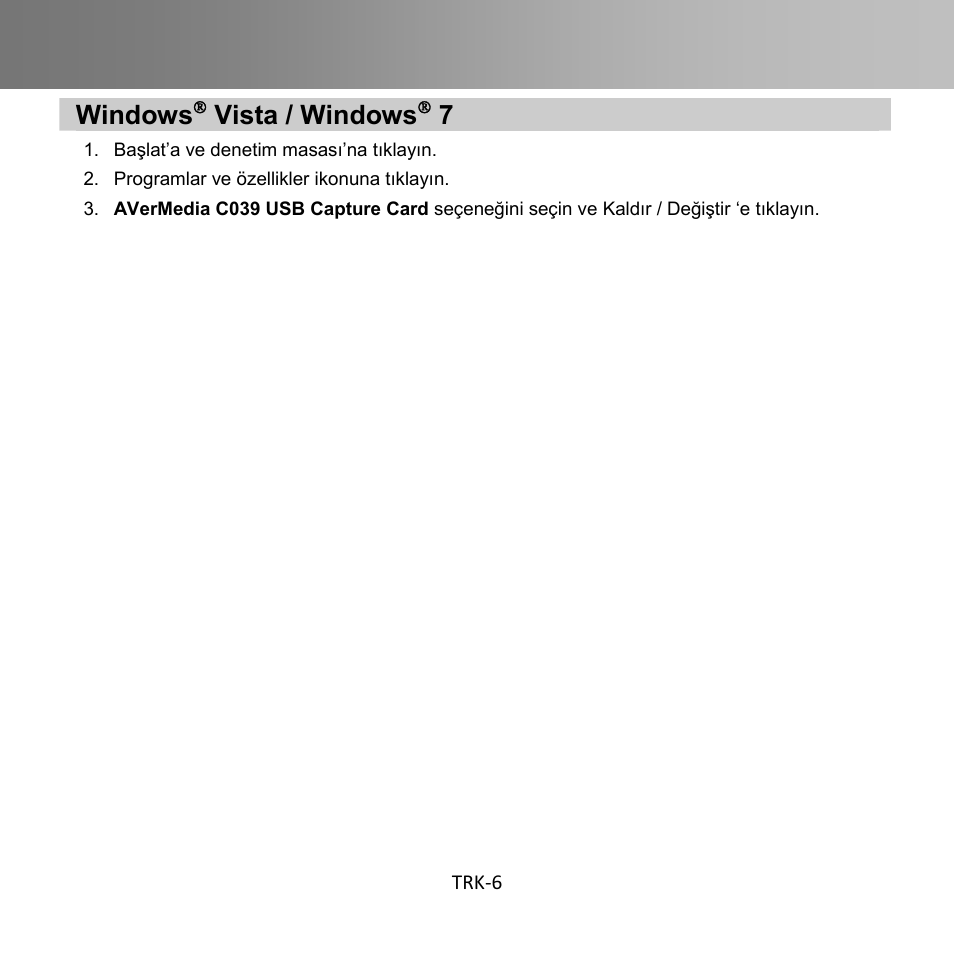Windows, Vista / windows | AverMedia C039 User Manual | Page 64 / 72
