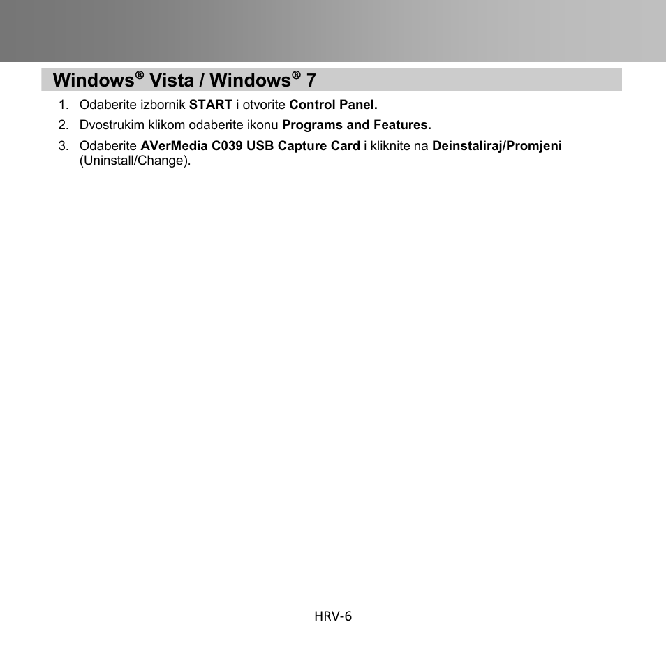 Windows, Vista / windows | AverMedia C039 User Manual | Page 70 / 72