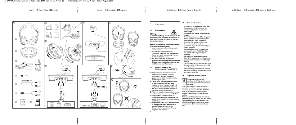 Philips Casque hi-fi sans fil User Manual | Page 3 / 51