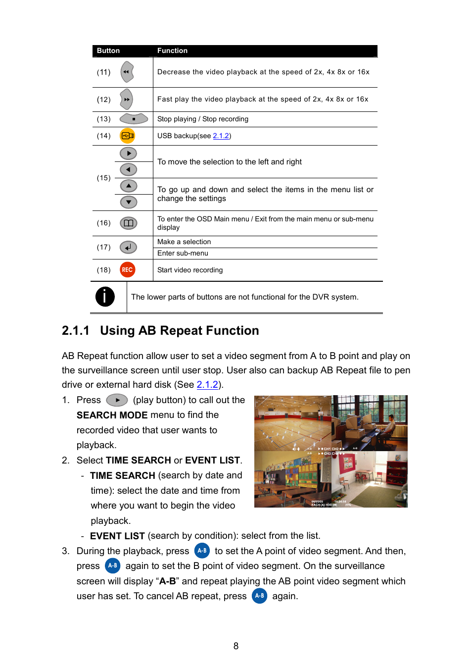 1 using ab repeat function, Again | AVerMedia Technologies EB1304 NET User Manual | Page 14 / 56