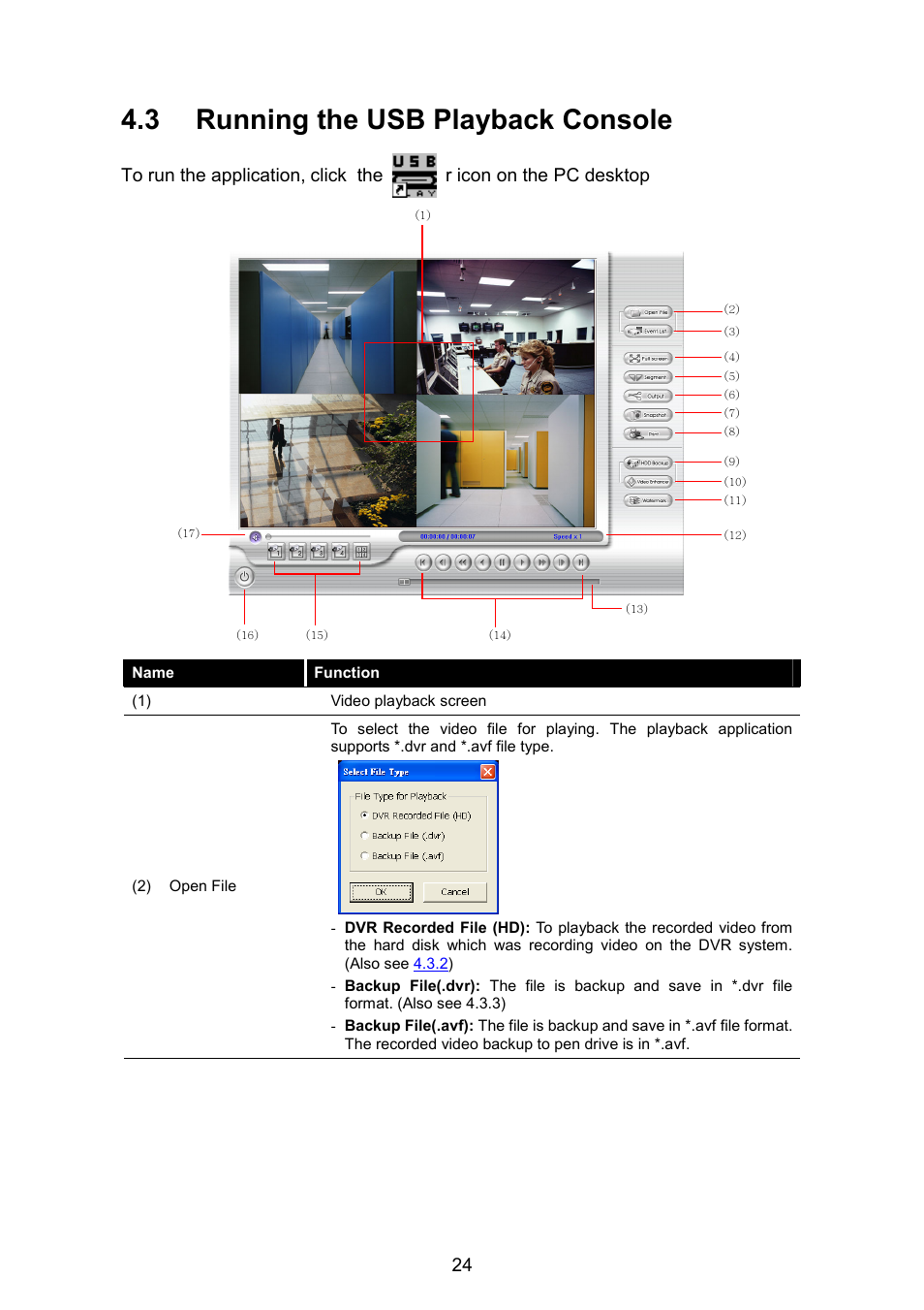 3 running the usb playback console | AVerMedia Technologies EB1304 NET User Manual | Page 30 / 56