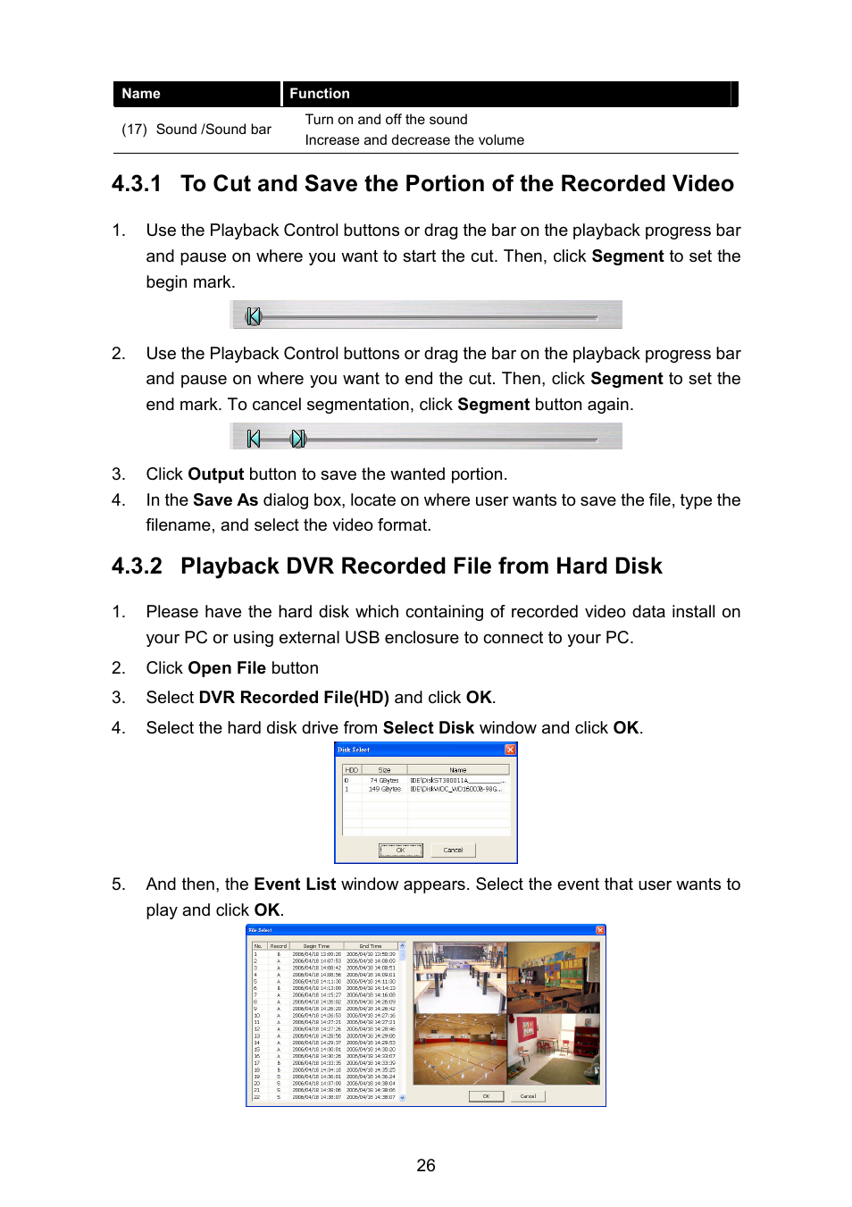 2 playback dvr recorded file from hard disk | AVerMedia Technologies EB1304 NET User Manual | Page 32 / 56