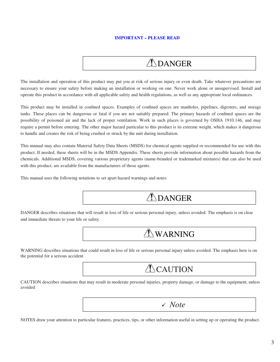 Danger, Warning, Caution | Arkon Channelmag User Manual | Page 3 / 25