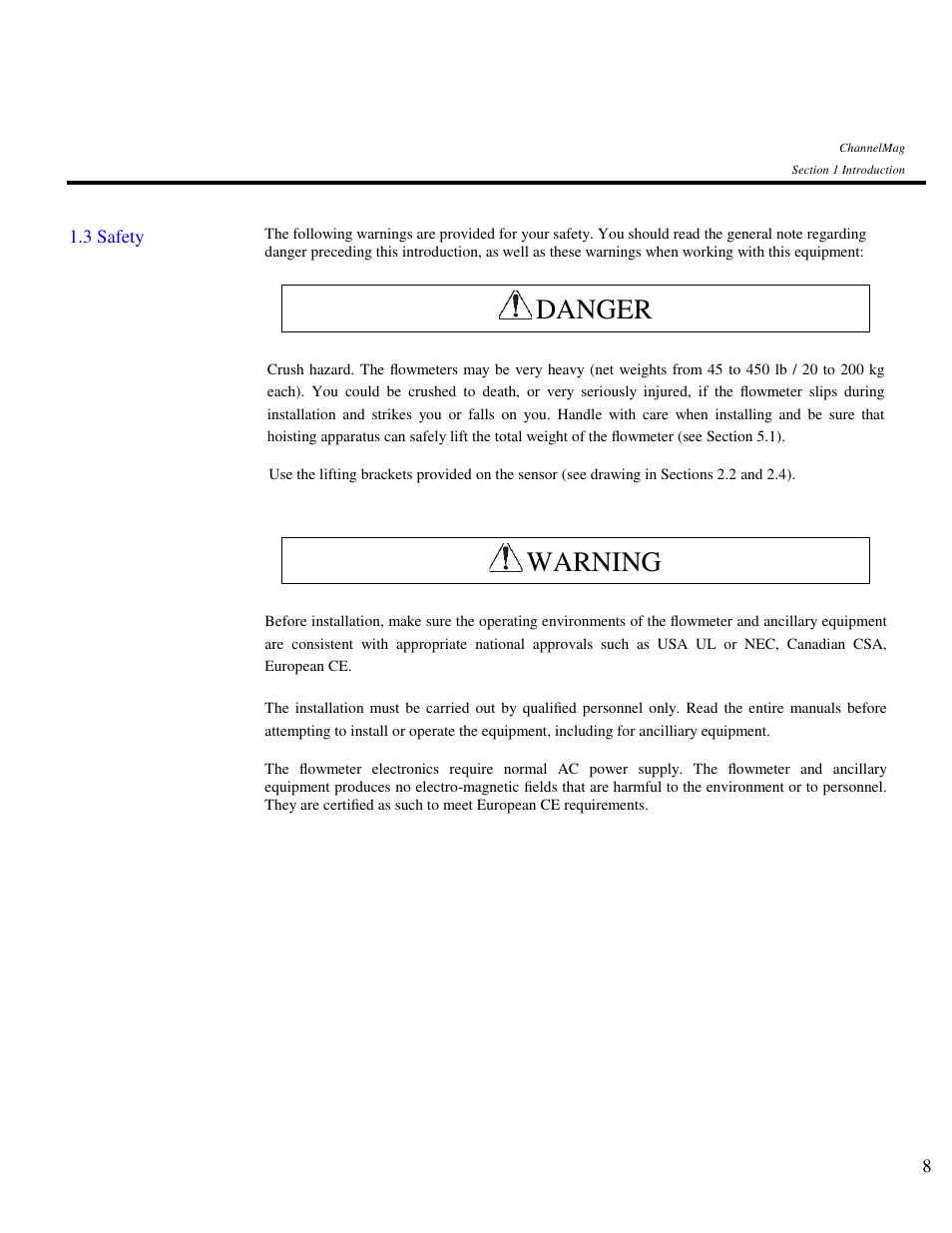 Danger, Warning | Arkon Channelmag User Manual | Page 8 / 25