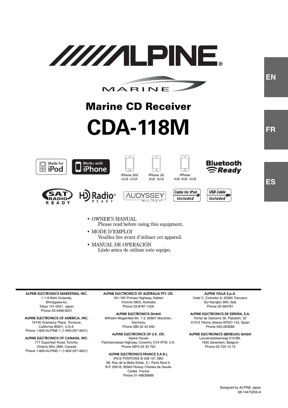 Alpine CDA-118M User Manual | 51 pages