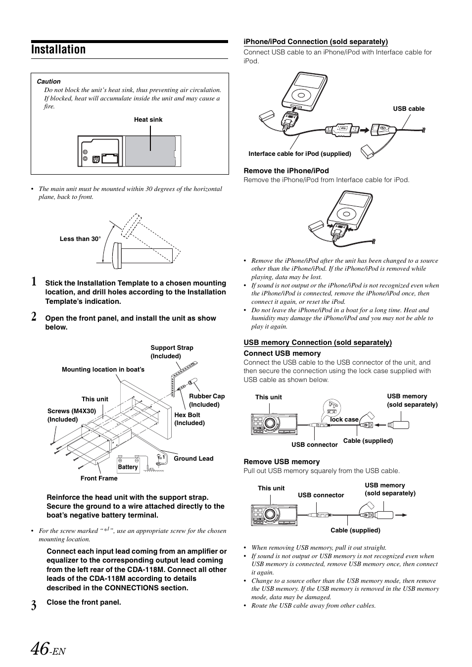 Installation | Alpine CDA-118M User Manual | Page 48 / 51