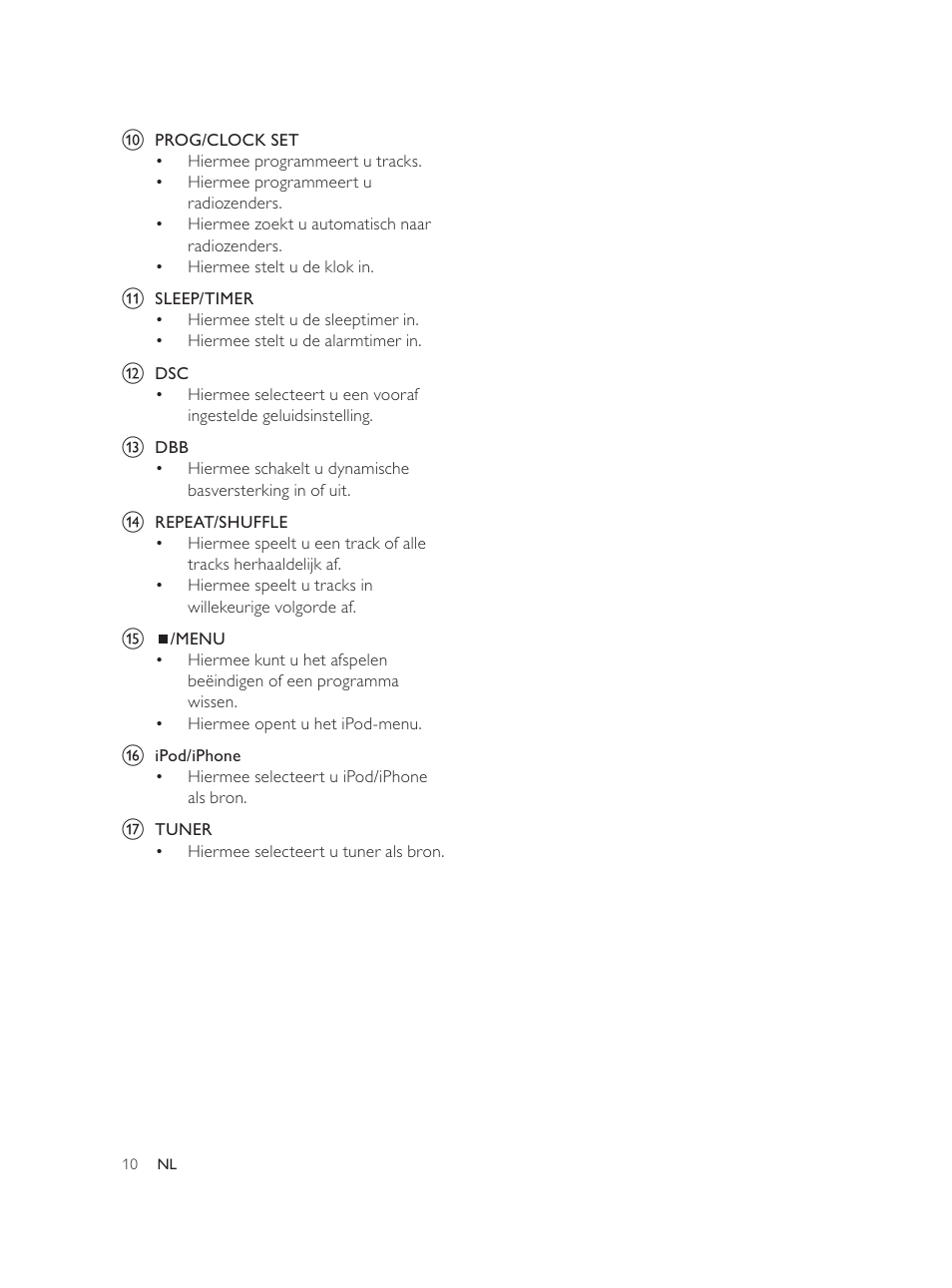 Philips Élégante microchaîne User Manual | Page 145 / 180