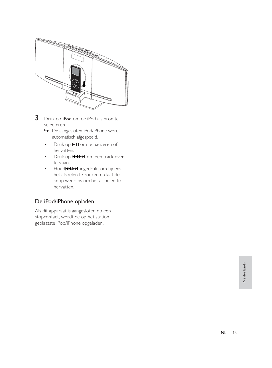De ipod/iphone opladen | Philips Élégante microchaîne User Manual | Page 150 / 180