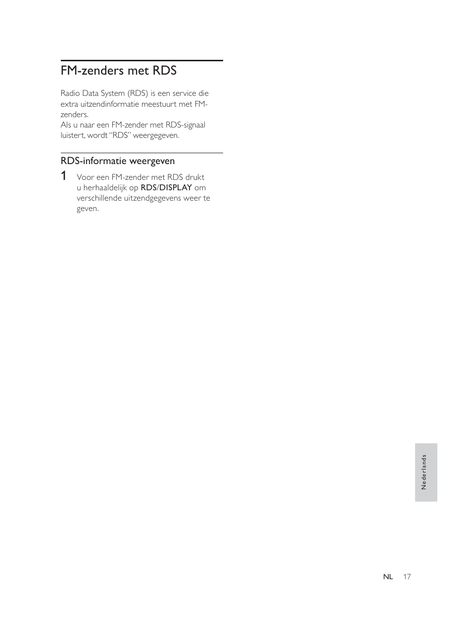 Fm-zenders met rds | Philips Élégante microchaîne User Manual | Page 152 / 180