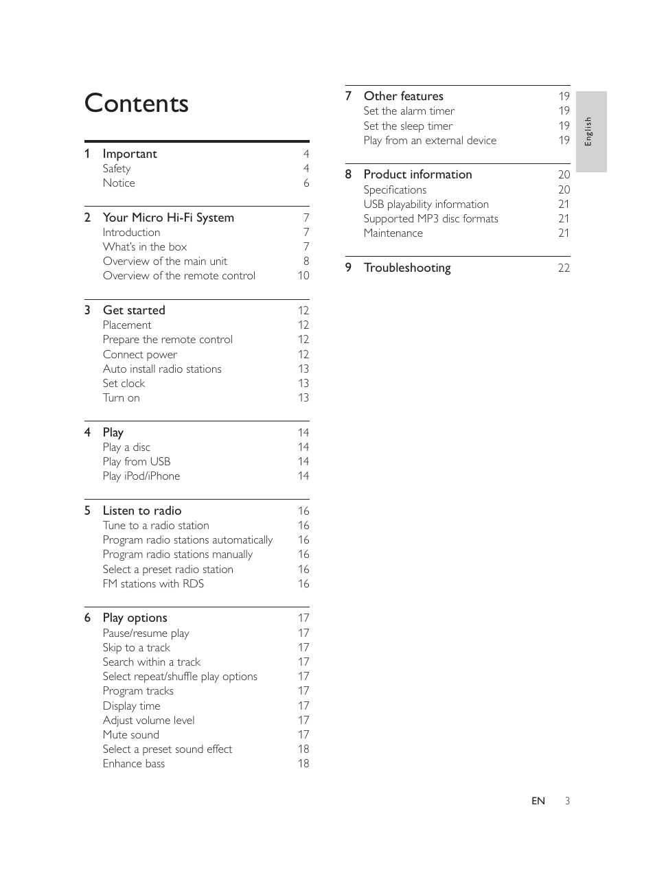 Philips Élégante microchaîne User Manual | Page 2 / 180