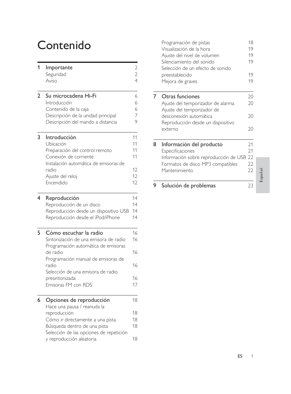 Philips Élégante microchaîne User Manual | Page 66 / 180