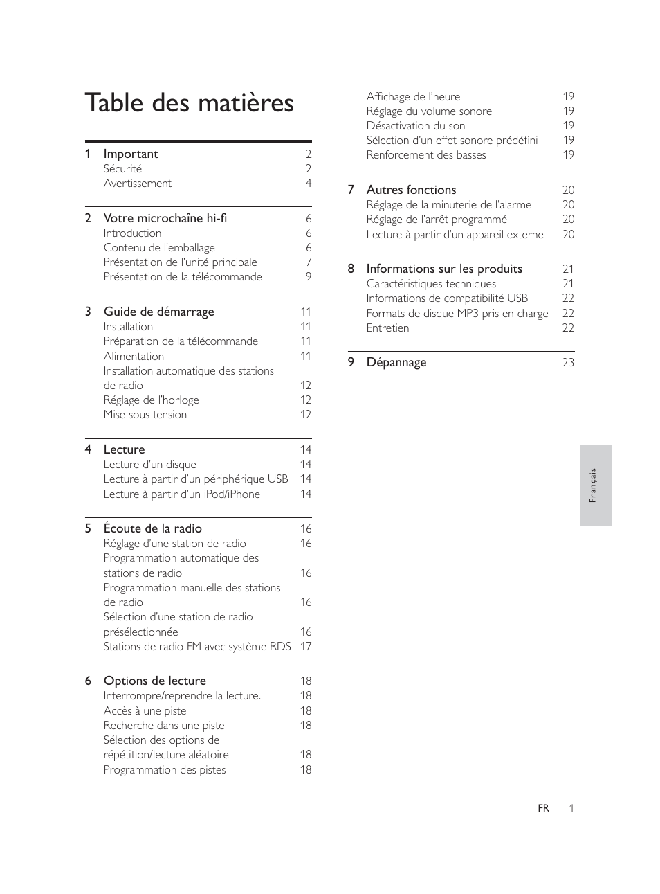 Philips Élégante microchaîne User Manual | Page 89 / 180