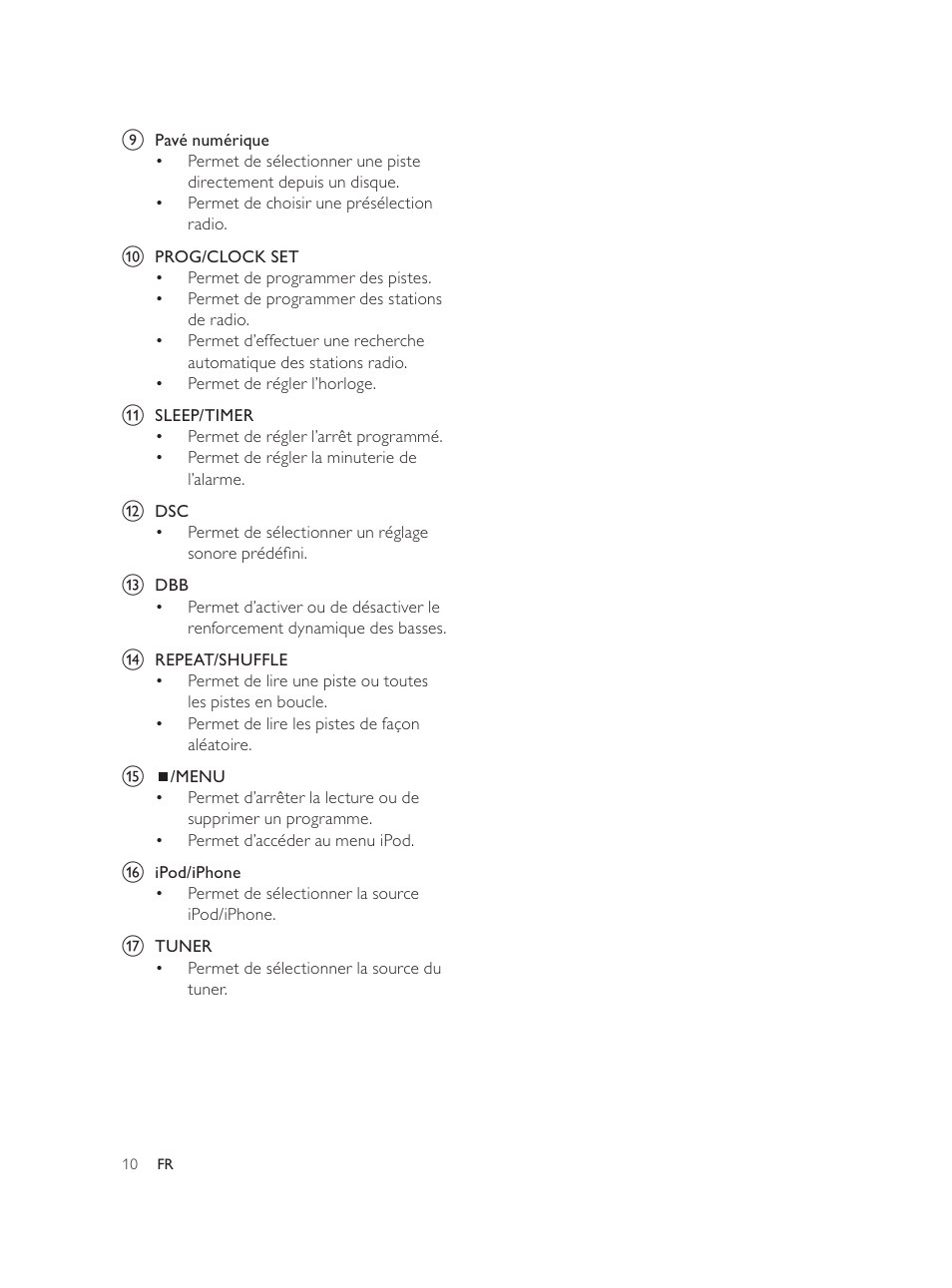 Philips Élégante microchaîne User Manual | Page 98 / 180