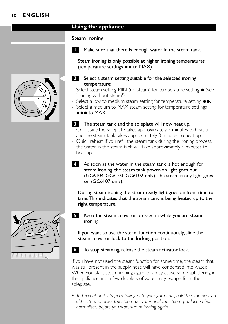 Philips Centrale vapeur sous pression User Manual | Page 10 / 130