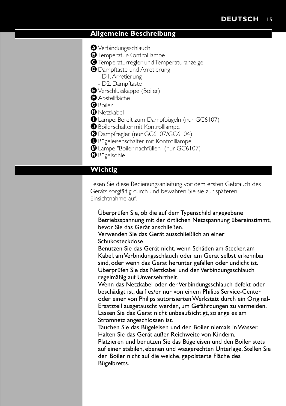 Philips Centrale vapeur sous pression User Manual | Page 15 / 130