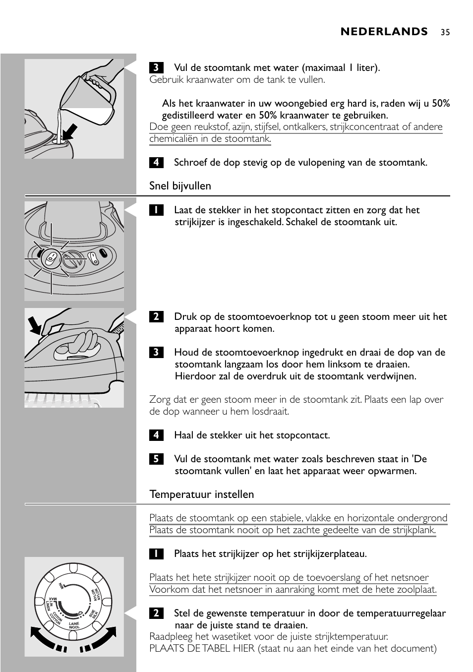 Philips Centrale vapeur sous pression User Manual | Page 35 / 130