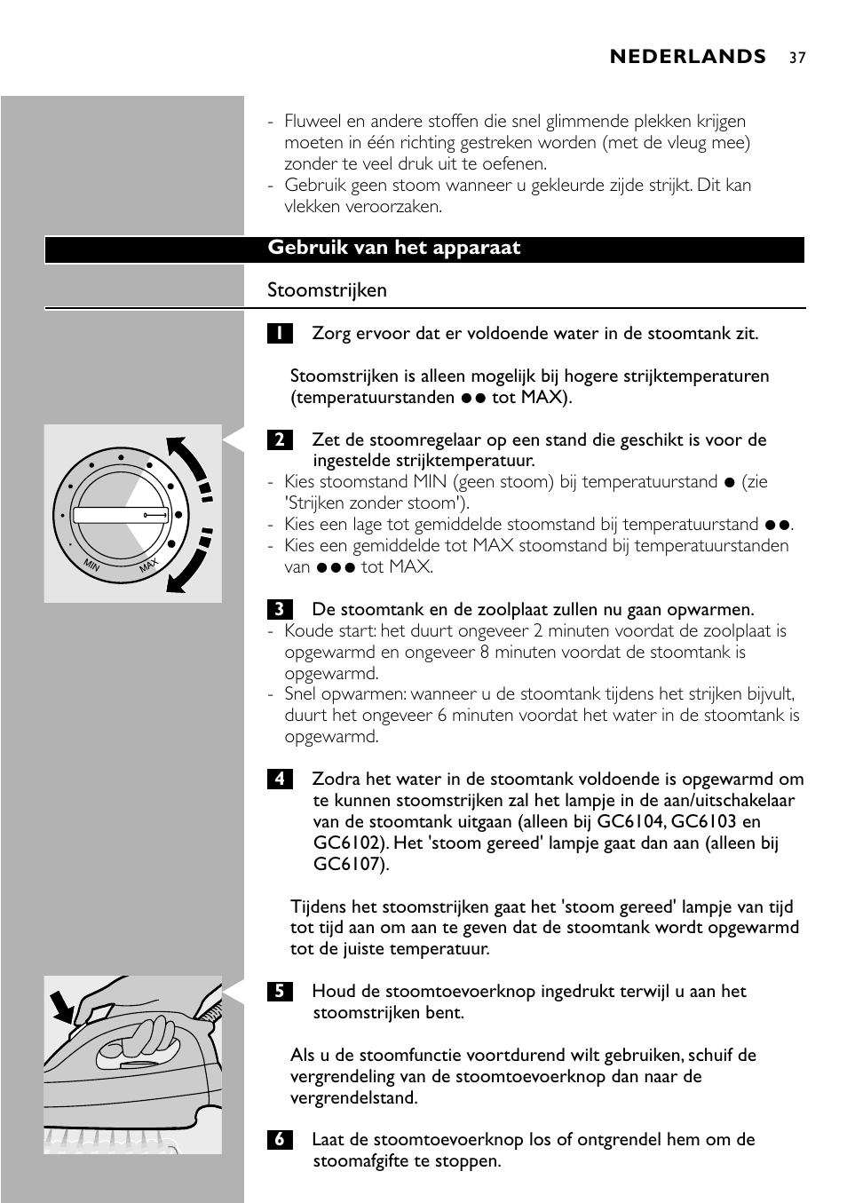 Philips Centrale vapeur sous pression User Manual | Page 37 / 130