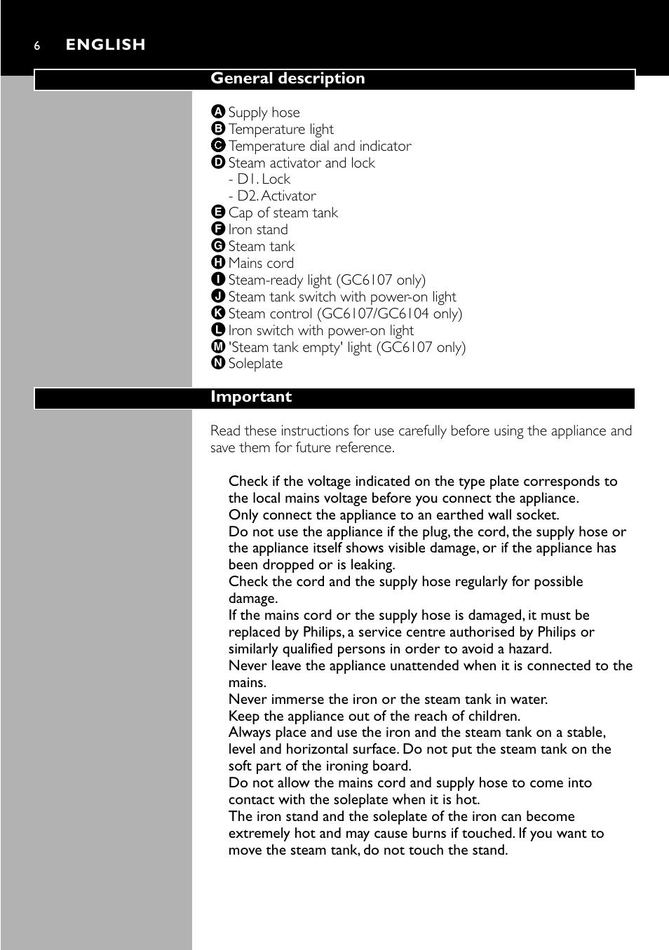 Philips Centrale vapeur sous pression User Manual | Page 6 / 130