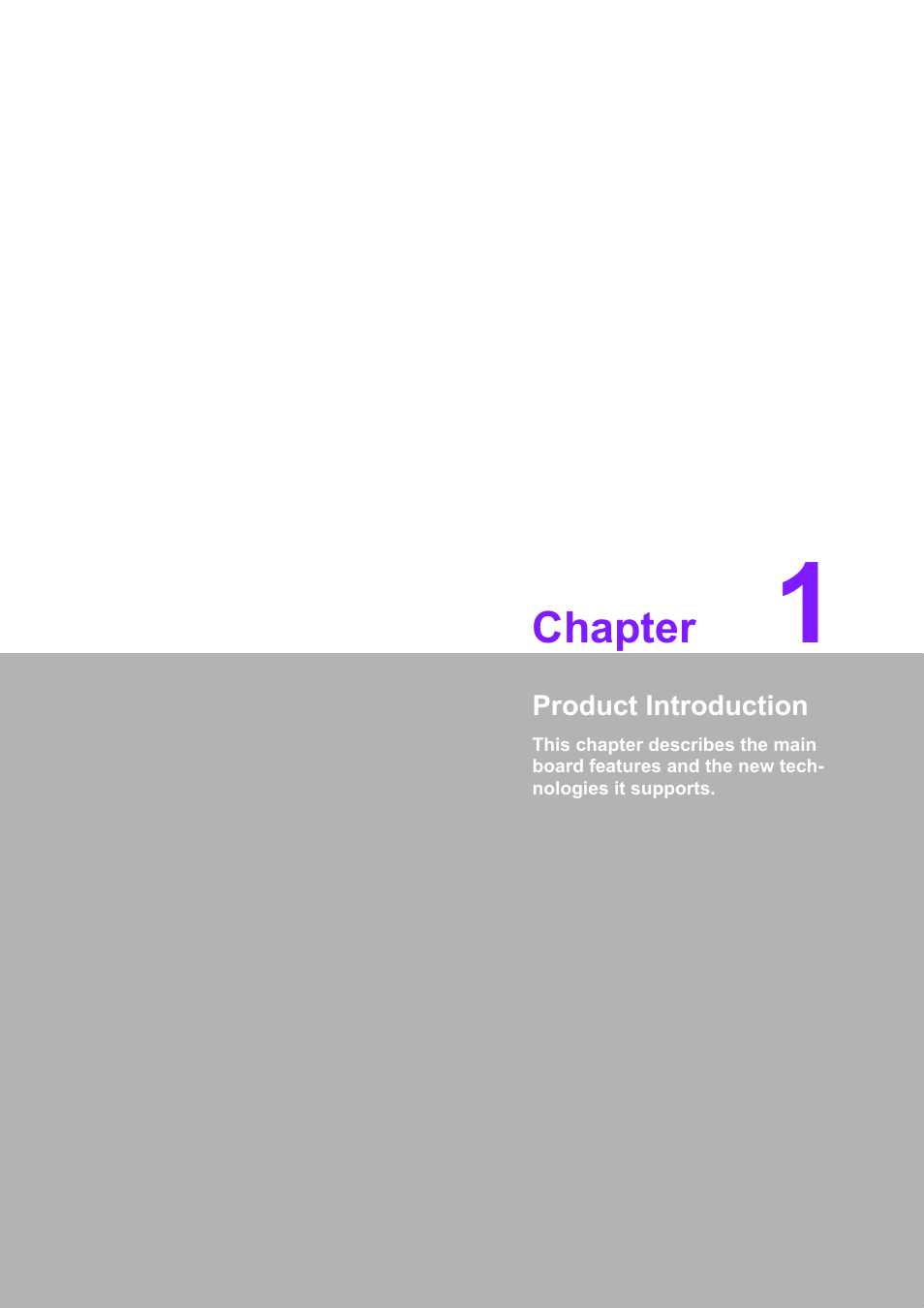 1 product introduction, Chapter | Advantech AIMB-258 User Manual | Page 9 / 84