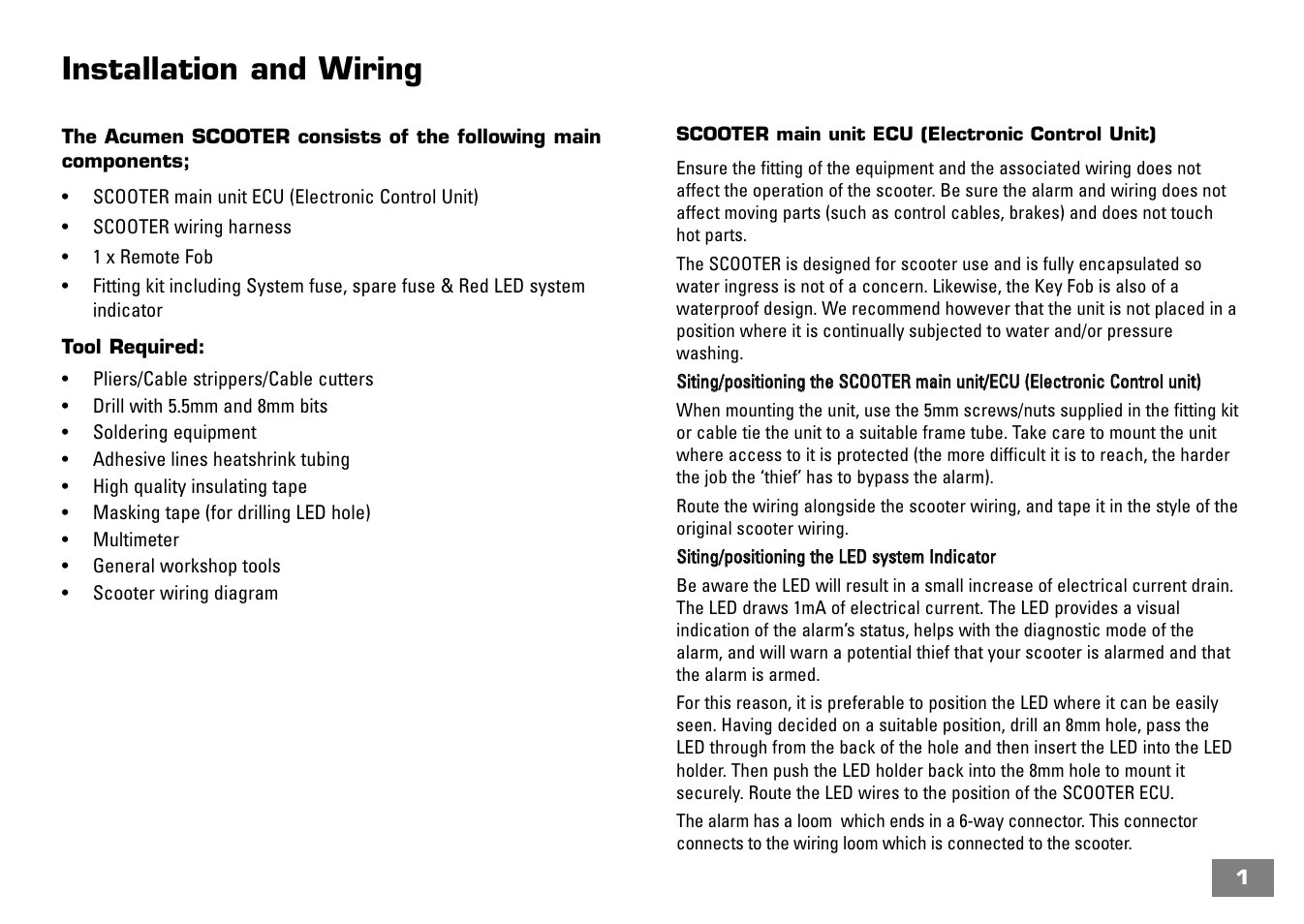 Installation and wiring | Arkon 51020 User Manual | Page 2 / 8