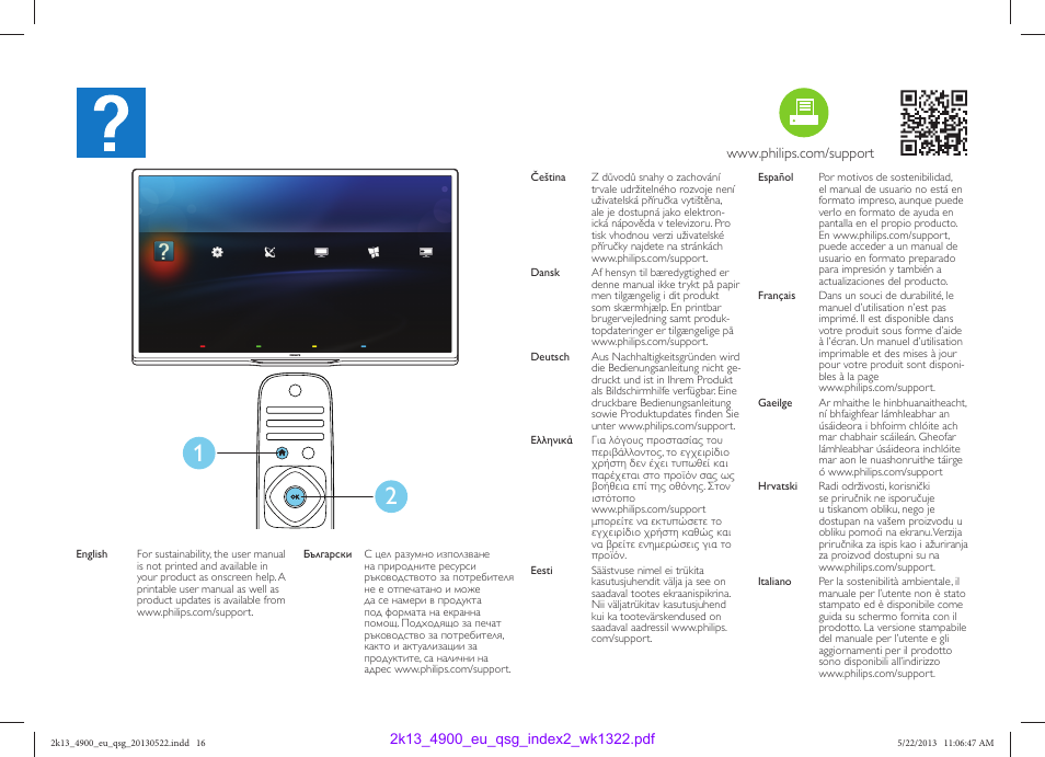 Philips 4900 series Téléviseur LED Smart TV ultra-plat 3D User Manual | Page 16 / 18