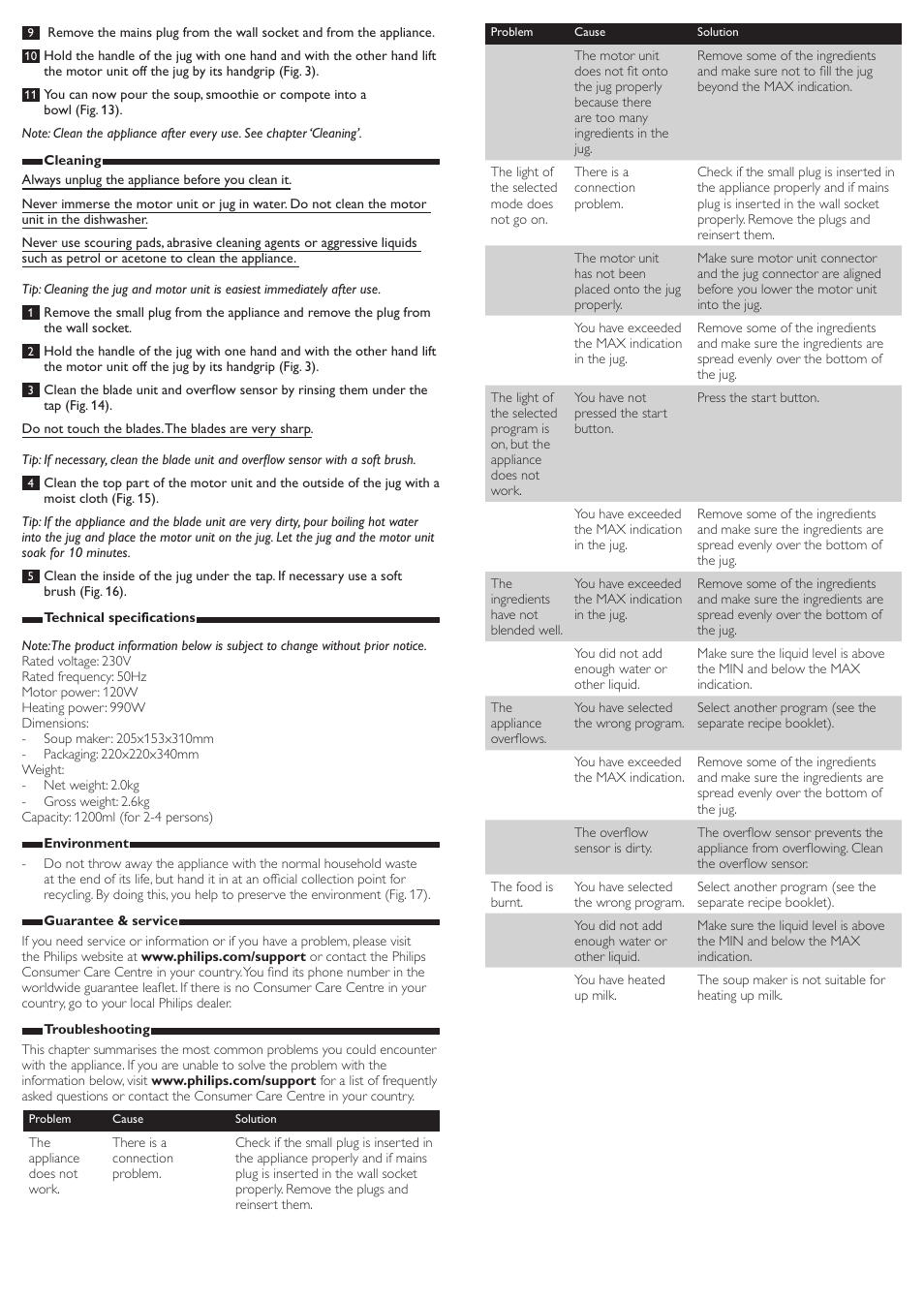 Philips Viva Collection SoupMaker User Manual | Page 3 / 10