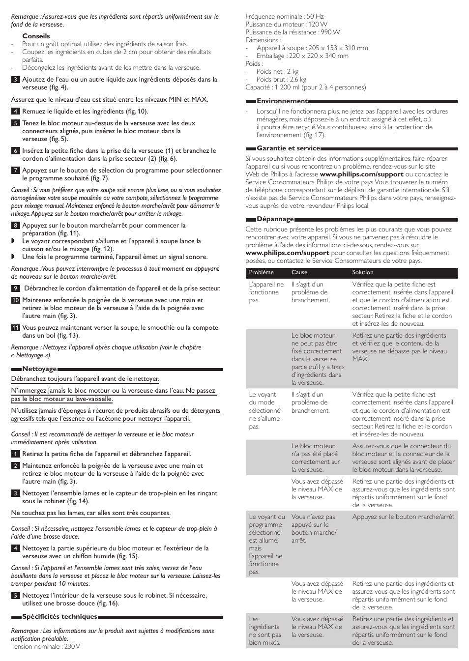 Philips Viva Collection SoupMaker User Manual | Page 7 / 10