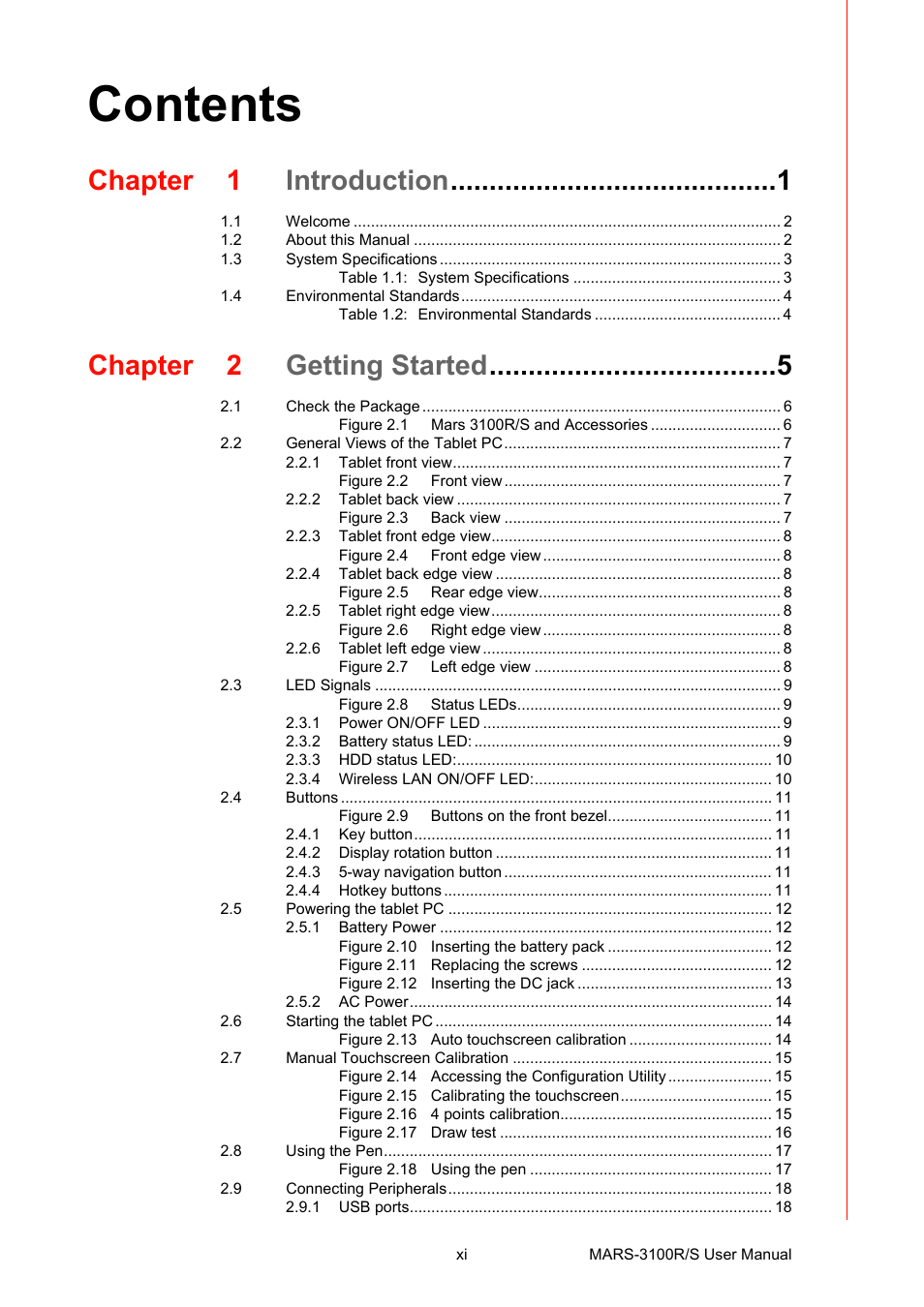 Advantech MARS-3100R/S User Manual | Page 11 / 98