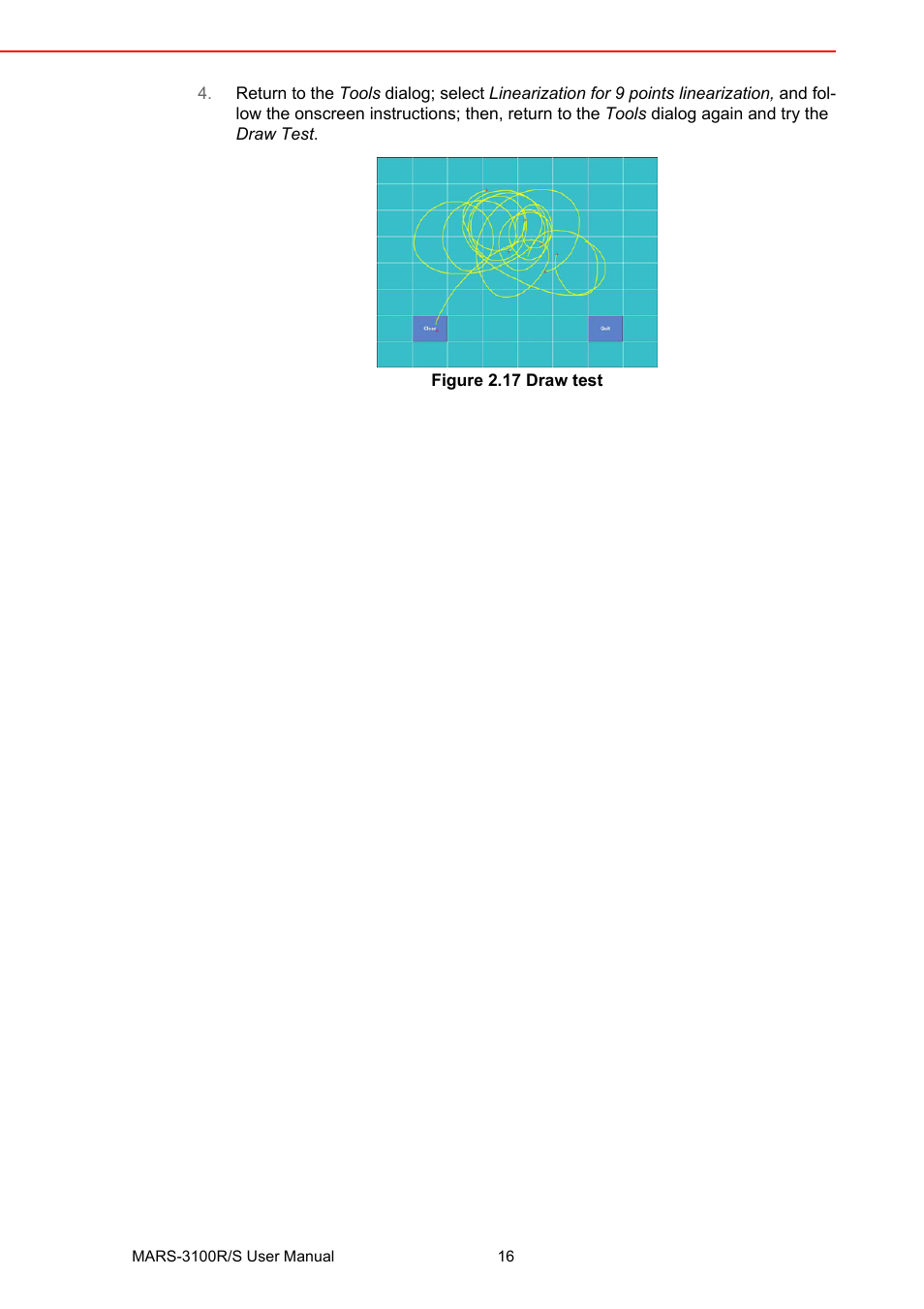 Figure 2.17 draw test | Advantech MARS-3100R/S User Manual | Page 30 / 98