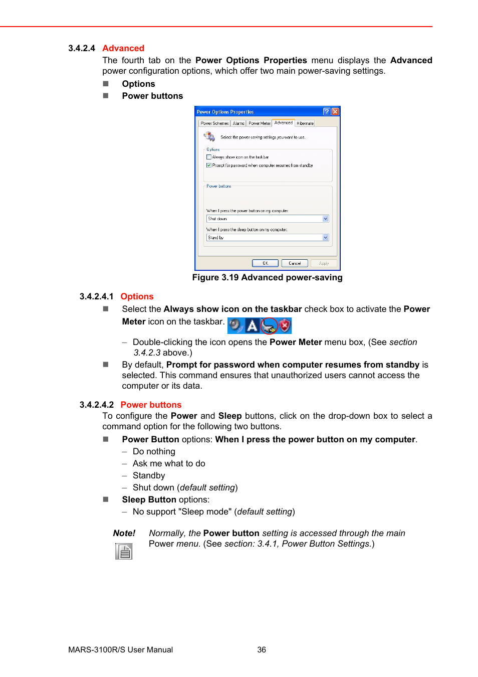 Figure 3.19 advanced power-saving | Advantech MARS-3100R/S User Manual | Page 50 / 98