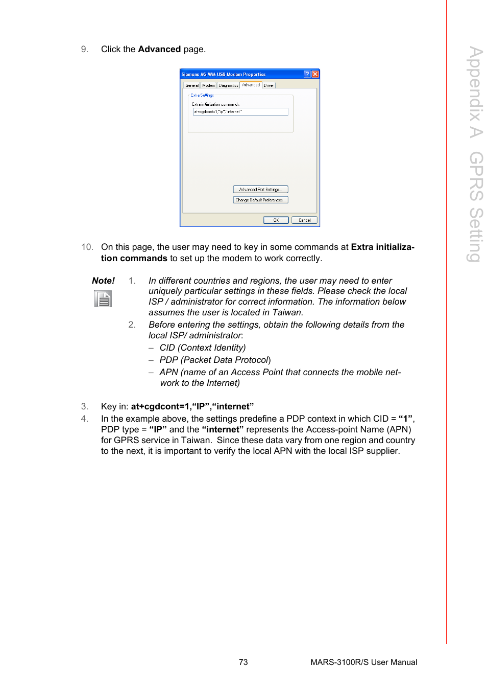 Appendix a g prs s etting | Advantech MARS-3100R/S User Manual | Page 87 / 98