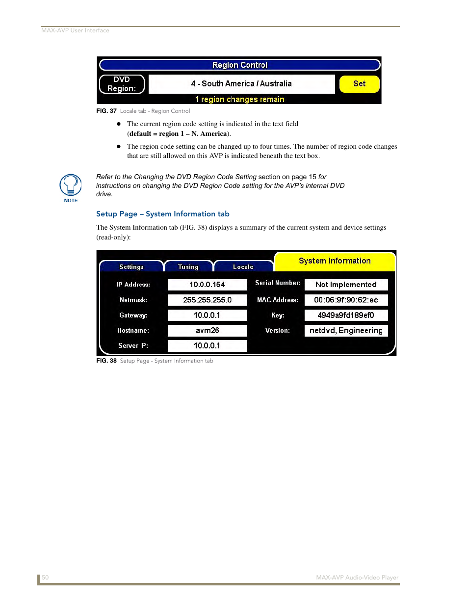 P (fig. 37) | AMX MAX-AVP User Manual | Page 56 / 60