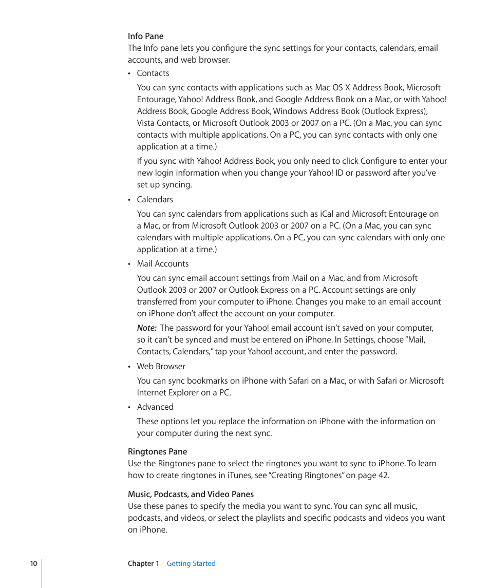 Apple iPhone/iPhone 3G (User manual) User Manual | Page 10 / 154