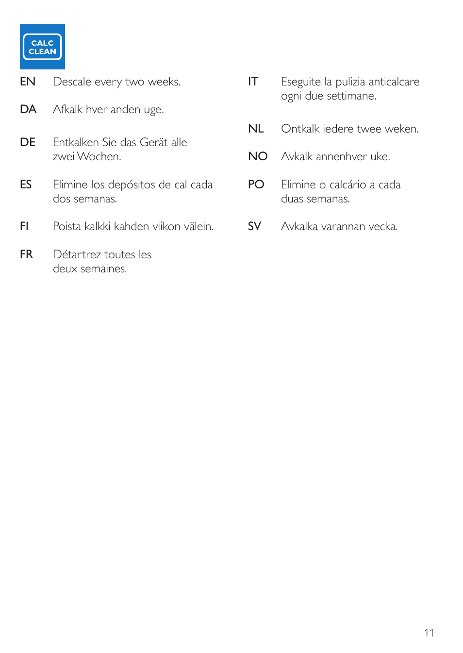 Philips Fer vapeur User Manual | Page 11 / 32