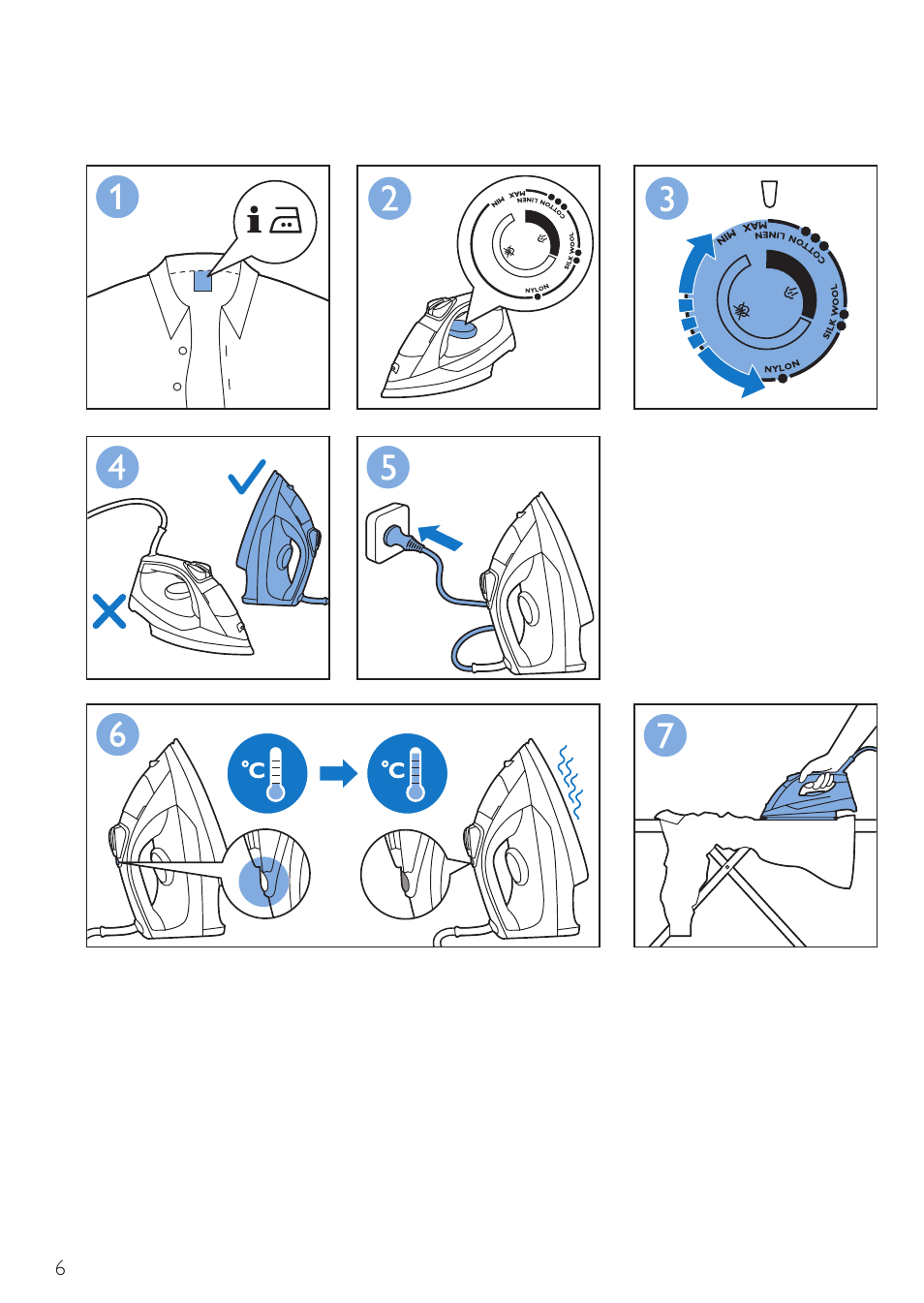 Philips Fer vapeur User Manual | Page 6 / 32