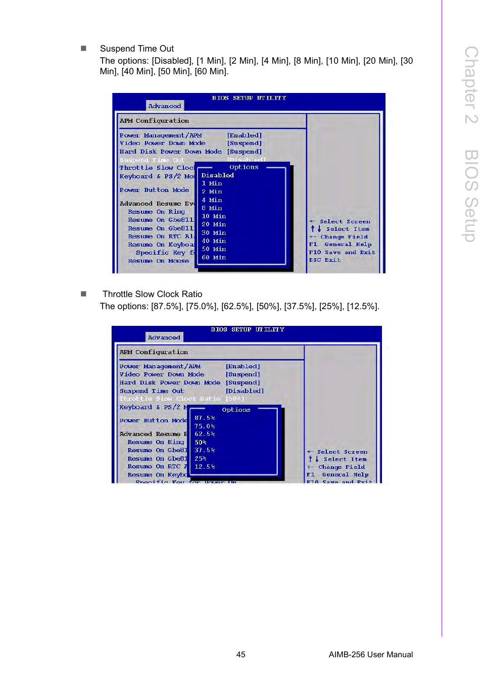 Chapter 2 b ios setup | Advantech AIMB-256 User Manual | Page 51 / 86