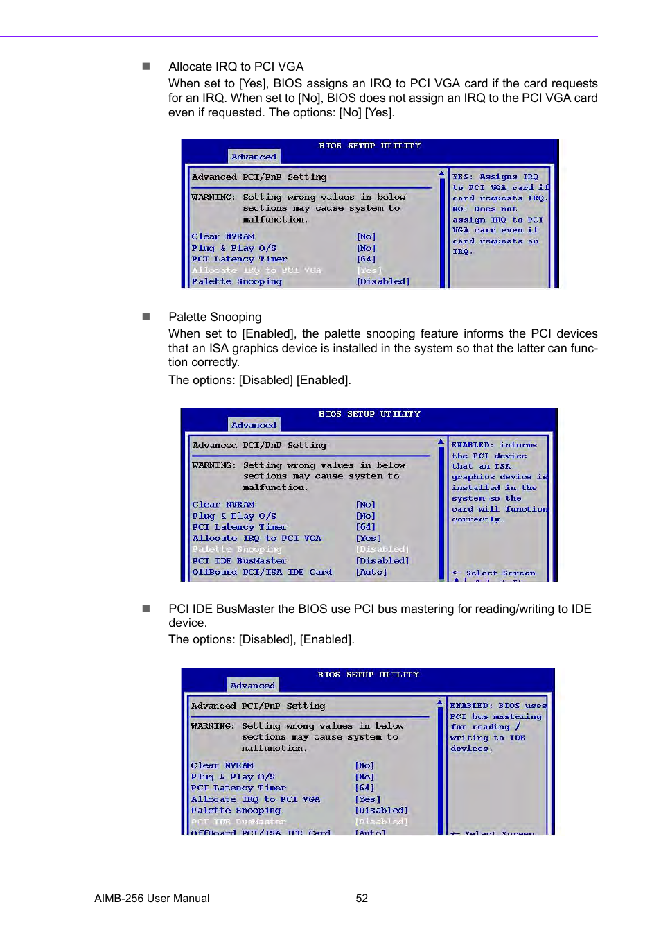 Advantech AIMB-256 User Manual | Page 58 / 86