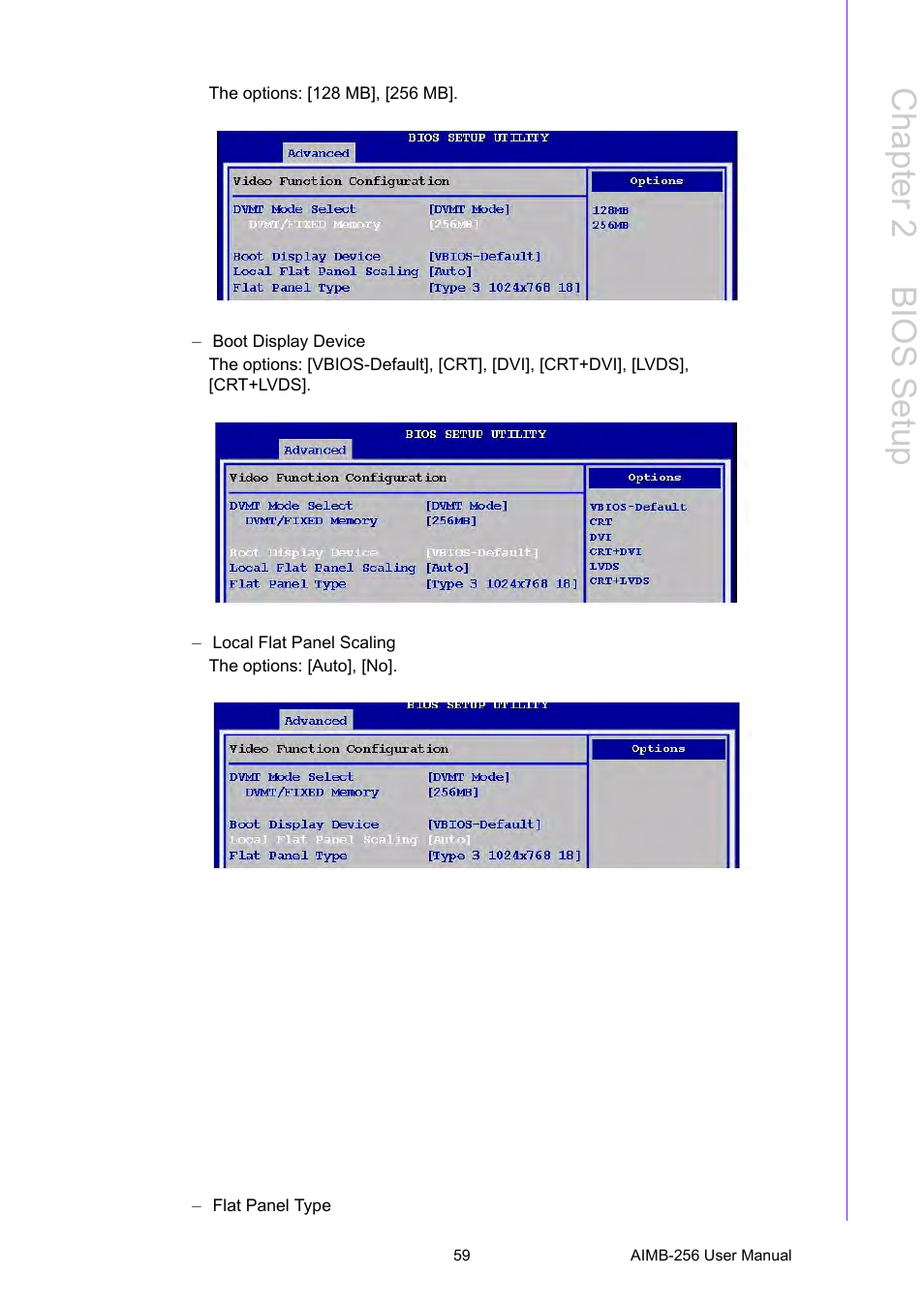 Chapter 2 b ios setup | Advantech AIMB-256 User Manual | Page 65 / 86