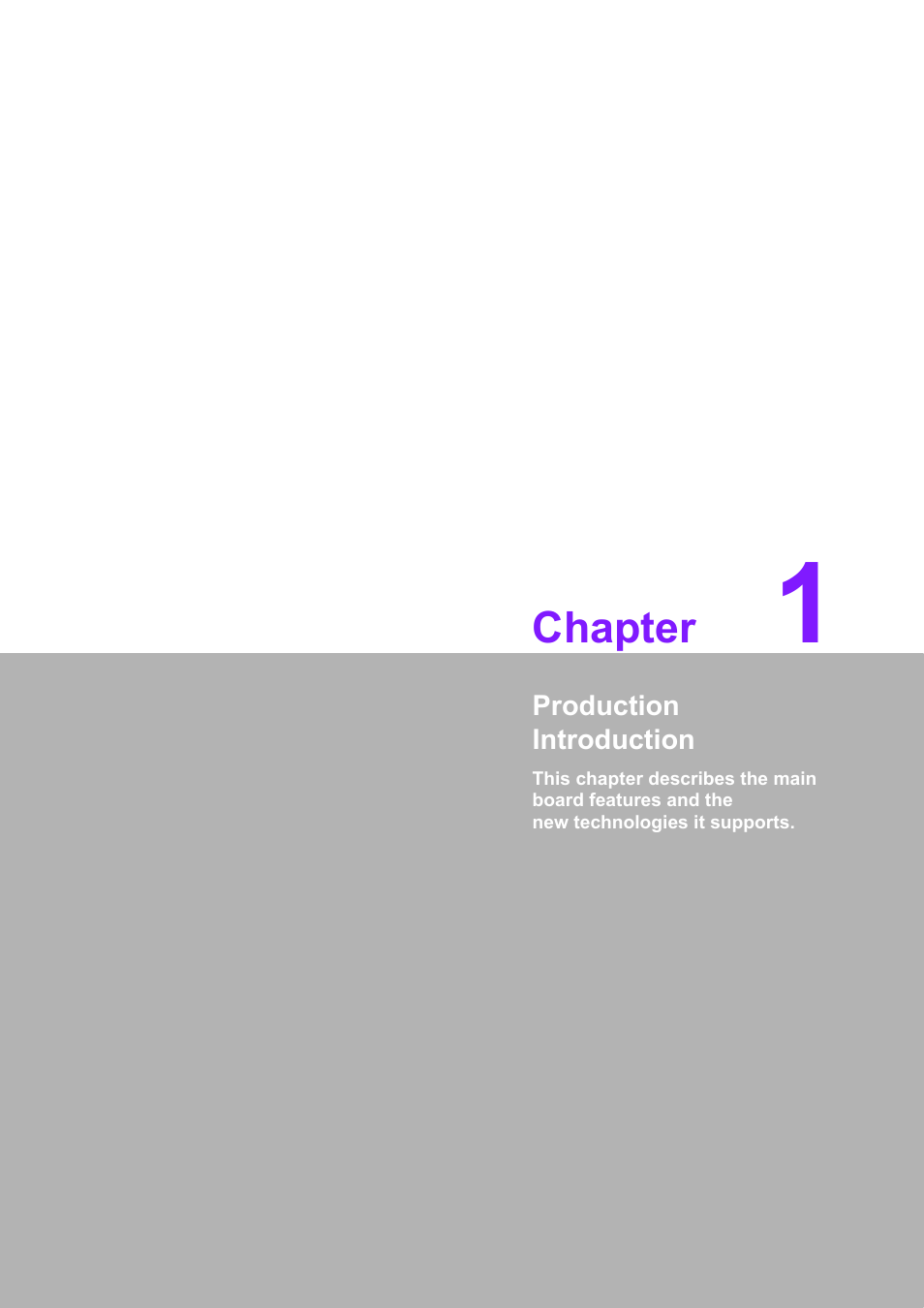 1 production introduction, Chapter | Advantech AIMB-256 User Manual | Page 7 / 86
