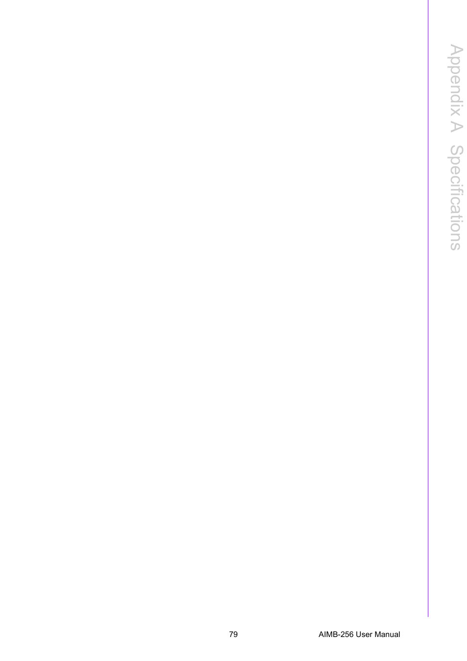 Appendix a s pecifications | Advantech AIMB-256 User Manual | Page 85 / 86