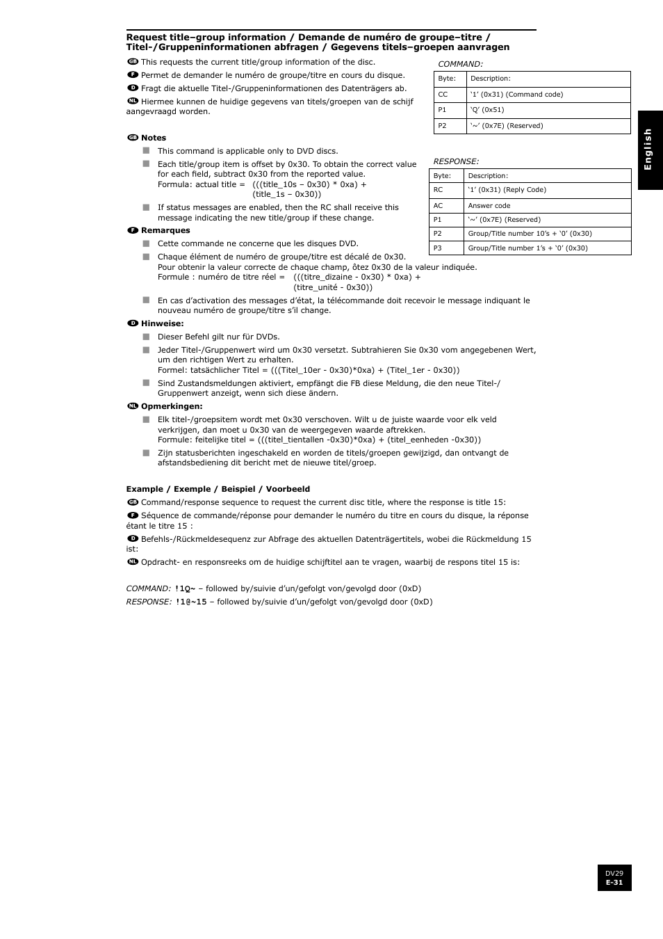 Arcam DV29 User Manual | Page 31 / 42