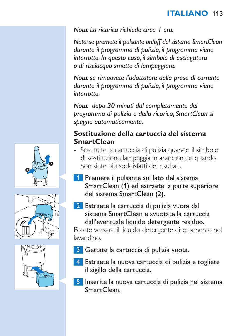 Philips SHAVER Series 9000 Rasoir électrique rasage à sec ou sous l'eau User Manual | Page 113 / 216