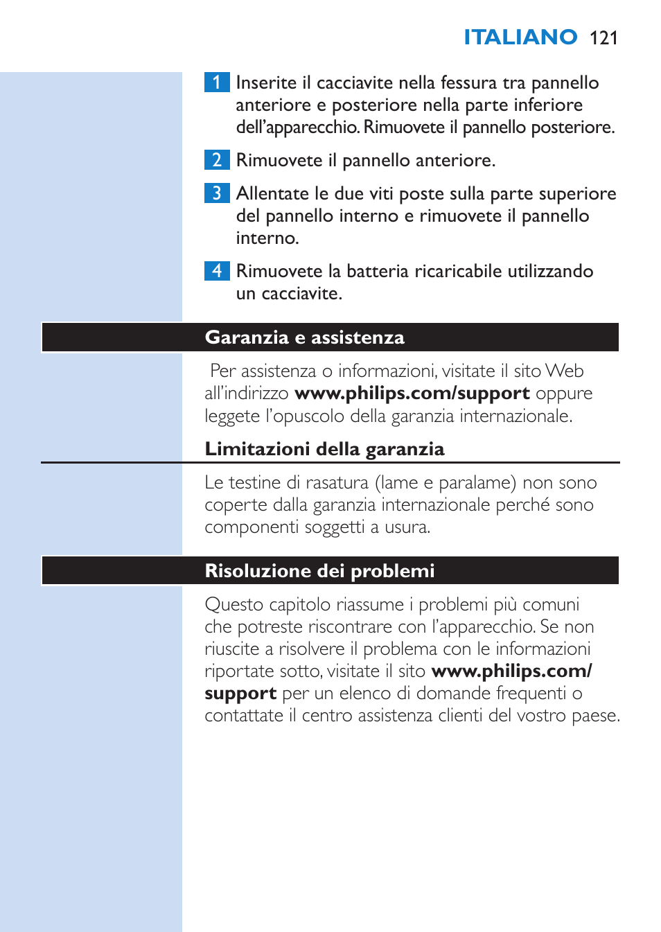 Philips SHAVER Series 9000 Rasoir électrique rasage à sec ou sous l'eau User Manual | Page 121 / 216