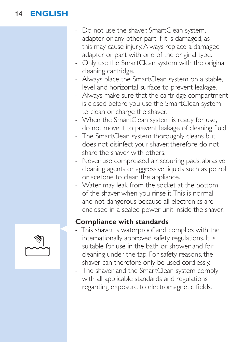 Philips SHAVER Series 9000 Rasoir électrique rasage à sec ou sous l'eau User Manual | Page 14 / 216