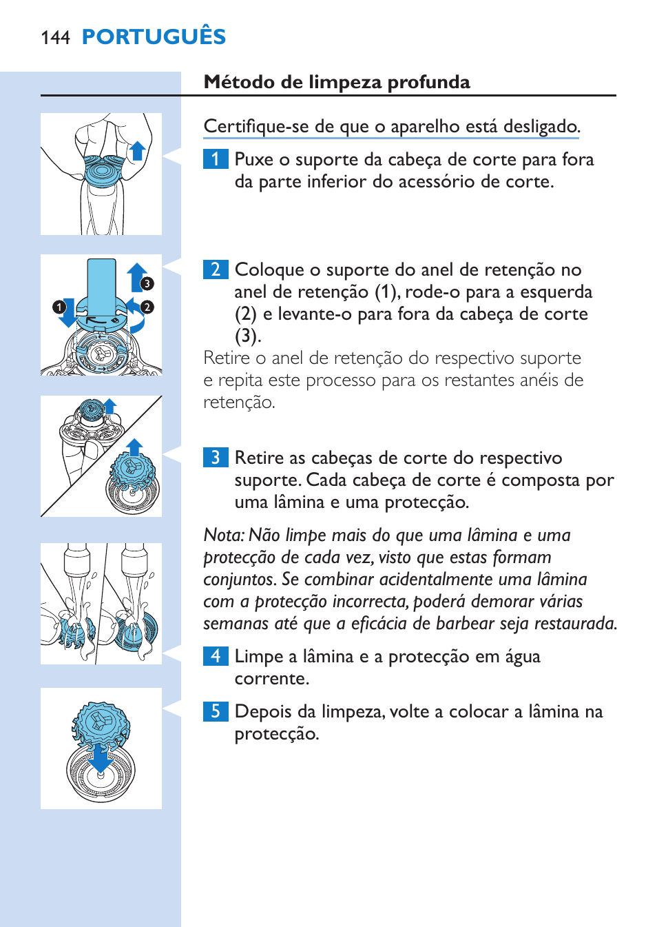 Philips SHAVER Series 9000 Rasoir électrique rasage à sec ou sous l'eau User Manual | Page 144 / 216