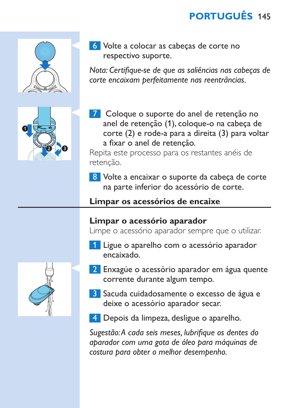 Philips SHAVER Series 9000 Rasoir électrique rasage à sec ou sous l'eau User Manual | Page 145 / 216