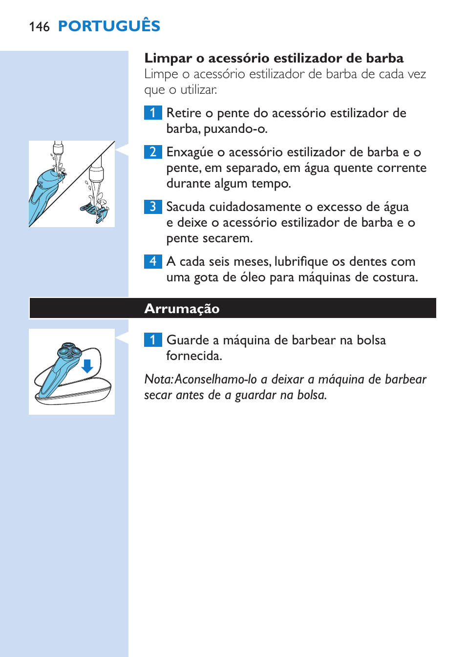 Philips SHAVER Series 9000 Rasoir électrique rasage à sec ou sous l'eau User Manual | Page 146 / 216